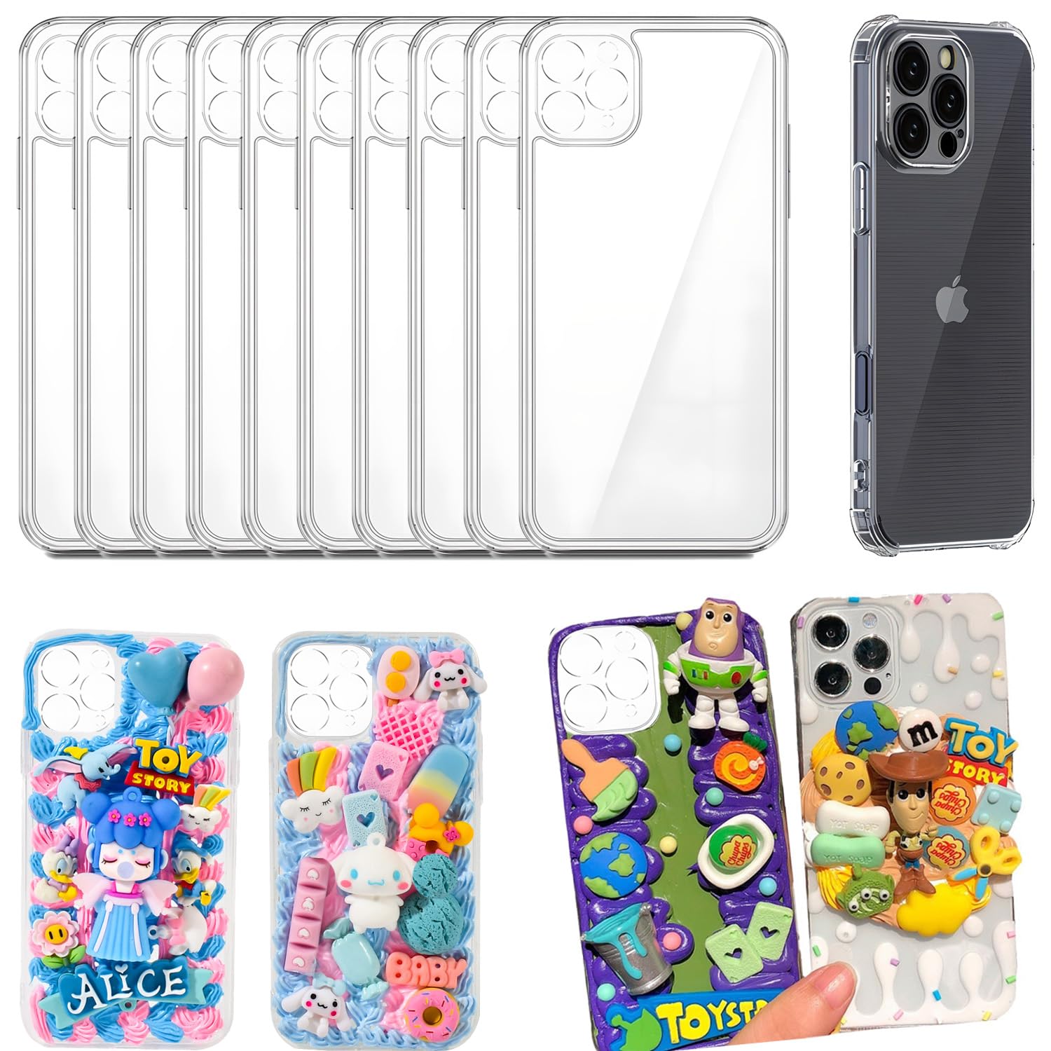 Amazon.com: DIY Phone Junk Case for iPhone, 10 Pack Clear Cases